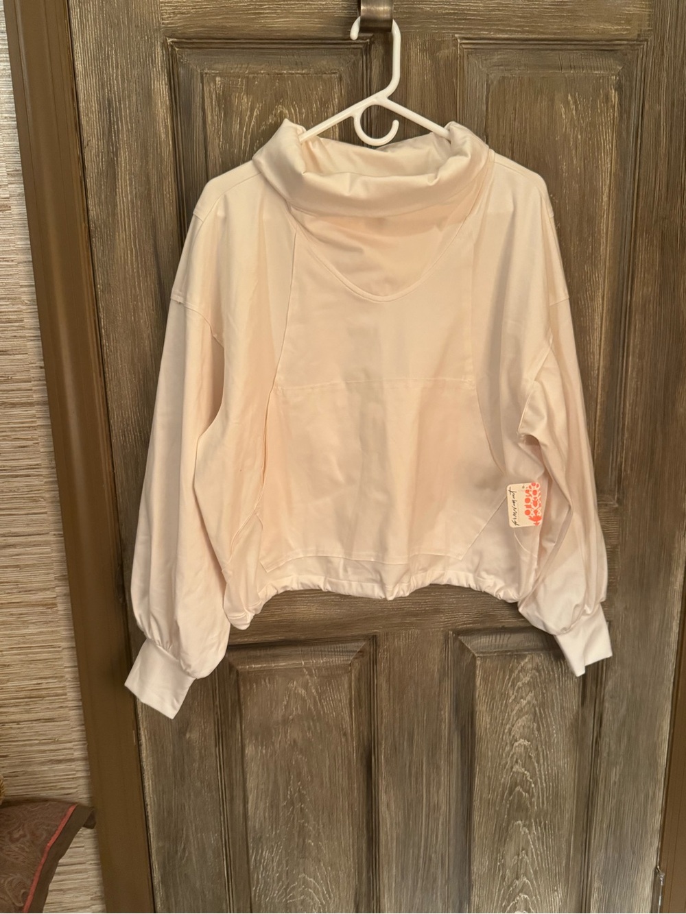 Women’s  Free People Cream Funnel Neck Pullover